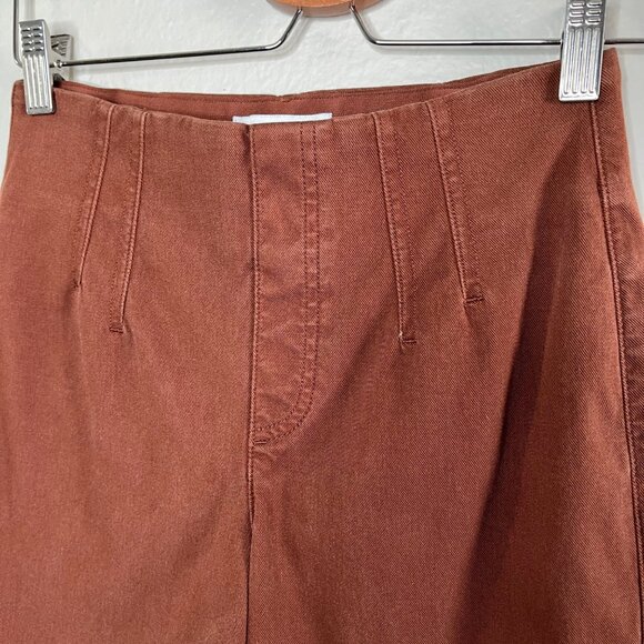 Spanx Womens Brown Stretch Twill Cropped Wide-Leg Pants XS 20989q - Picture 7 of 14